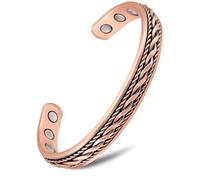MagnetRX® Women's Adjustable Copper Bracelet Cuff - 99.9% Pure Copper Magnetic Bangle