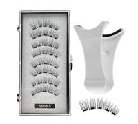 Magnets False Eyelashes | Natural-Look Eyelash Kit | Fake Eyelashes Kit | Comfortable Magnetic Eyelash | Reusable | Portable | 8 Pieces | For Adults Women
