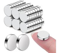 Magnets for Crafts 10 mm x 1 mm Fridge Magnet Strong Cylinder Mini Neodymium Magnets for Refrigerator Whiteboard in Home Office 60 Pcs