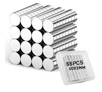 Magnets for Crafts 10 mm x 2 mm Small Magnets Strong Mini Magnet Multi-Use Refrigerator Magnets for Fridge Whiteboards Photos 55 Pack