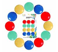 Magnets For Notice Board Strong Round Dots Buttons Magnet For Fridge Pin Board Magnetic Planning Whiteboard Refrigerator DIY Home Office School Stationery Accessories Five Assorted Colors (Pack Of 12)