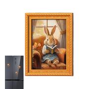 Magnets for Photo Frames with Decorative Bunny Design, Cute Stickers for Appliances | for Notes on Whiteboards Class Classrooms Calendar Kitchen Home Office Cabinets School