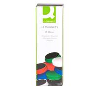 Magnets for sujecion Q-Connect Ideal for Whiteboards magneticas20 mm - Box of 10 Blue Magnets