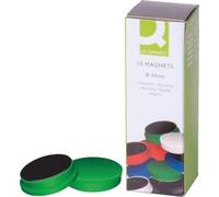 Magnets for sujecion Q-Connect Ideal for Whiteboards magneticas20 mm Green - Box of 10 Magnets