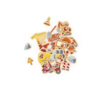 Magnets - JANOD - J09647 - 24 pieces - Wood - Construction Vehicles