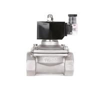 Magnetventil aus Edelstahl 1-1/2" Water.Proof Solenoid Valve Normally Closed DN40 Stainless Steel Solenoid Valves with L+E+D Power Indicator 24V 12V 220V 110V(BSP_230VAC_NBR-Seal)