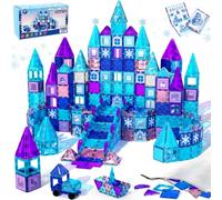 Magneverse 123PCS Ice Magnetic Tiles, 2026 Upgrade Kids Toys - Magnetic Building Blocks Learning Educational Construction Toys Brithdays Gifts for Boys Girls Age 3 4 5 6 7 8 9 10 Year Old