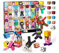 Magneverse 20Pcs Magnetic Action Figures & Building Blocks - Rotatable Magnet Cubes Toy Set for Kids 6+, STEM Gift for Boys Girls (Patent Pending)