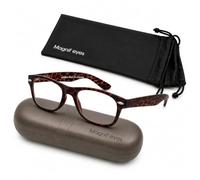 Magnif Eyes Reading Glasses +1.0 for Men & Women | Shell Pattern Jackson Unisex Readers | Lightweight Computer & Book Reading Glasses | Comfortable Everyday Eyeglasses With Case & Pouch