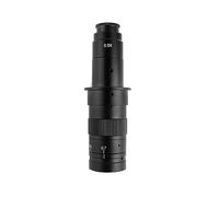 Magnification Adjustable 180X 150X 130X Zoom C Mount Lens 0.7X~4.5X Magnification For USB Industry Video Microscope Camera Adjustable Magnification(180x max 150mm)