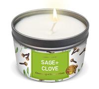 Magnificent 101 Long Lasting Sage + Clove Scented Smudge Candle | 6 Oz - 35 Hour Burn Time | Soy Wax Candle for House Energy Cleansing & Manifestation | Energize Your Financial Journey