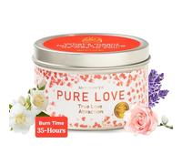 MAGNIFICENT 101 Pure Love Valentine's Day Aromatherapy Candle for Love Attraction, Romance - Sage Rose Lavender Scented, Natural Soybean Wax Tin for Purification & Chakra Healing