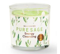 MAGNIFICENT 101 Pure SAGE Smudge Candle for House Energy Cleansing, Banishes Negative Energy I Purification and Chakra Healing - Natural Soy Wax Candle for Aromatherapy