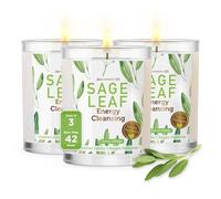 MAGNIFICENT 101 Sage Candles for Cleansing Negative Energy - 3-Pack 3.5 Oz Each White Sage Soy Wax - 42-Hour Burn Time for Meditation & Manifestation