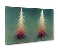 Magnificent Abstract Pine Trees Canvas Wall Art Print 30x20 Inch