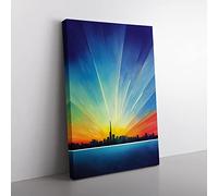 Magnificent City Skyline Canvas Print for Living Room Bedroom Home Office Décor, Wall Art Picture Ready to Hang, 76x50 cm (30x20 Inch)