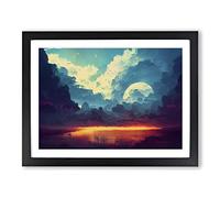 Magnificent Cloud H1022 Framed Print for Living Room Bedroom Home Office Décor, Wall Art Picture Ready to Hang, Black A3 Frame (46 x 34 cm)