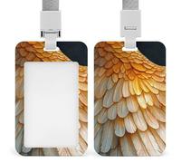 Magnificent Feathered Wings ID Badge Holder Retractable Clip Card Holder Card Protector Name Badge Name Tag for Work Office Doctor Nurse