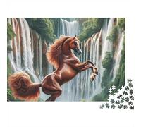 Magnificent Horse Scenic 1000 Piece Jigsaw Puzzle Paper Puzzle Game for Adults Waterfall View Puzzle Game for Family Relaxation 52x38cm/1000pcs