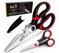 Magnificent Kitchen Scissor, Heavy Duty Scissors for Kitchen Use with Safety Cover & Soft Grip & Multi-Functional Utility Scissors, Shears for Meat Poultry Herbs Cutting, Bottle Jar Opener