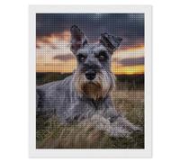 Magnificent Miniature Schnauzers Diamond Painting Kit Square Drill Craft Kits