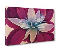 Magnificent Modern Flower Art Abstract Canvas Wall Art Print Ready to Hang, Framed Picture for Living Room Bedroom Home Office Décor, 30x20 Inch (76x50 cm)