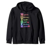 Magnificent Mom Mother Appreciation Quote Design Zip Hoodie