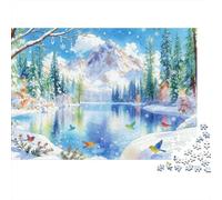 Magnificent Mountain And Lake Scenery Jigsaw Puzzles for Adults Interesting Puzzle Game 1000 Pieces Impossible Puzzle for Adults Gifts 38x26cm/1000pcs