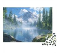 Magnificent Mountain And Lake Scenery Jigsaw Puzzles for Adults Interesting Puzzles 1000 Pieces Brain Challenge for Adults Gifts 38x26cm/1000pcs
