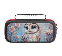 Magnificent Owl Compatible with Switch Case Bag Travel Protective Cover Handbag with 20 Game Accessories