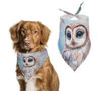 Magnificent Owl Cute Dog Bandana Triangle Adjustable Washable Cat Scarf Pet Accessories