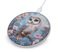 Magnificent Owl Fast Portable Charger Round Phone Charging Pad 10W for Travel Work
