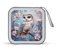 Magnificent Owl Portable CD Case Holder 48 Capacity Travel DVD Storage Boxs Wallet Bag