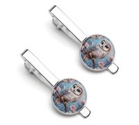 Magnificent Owl Silver Tie Clip Suit Accessories for Men Necktie Bar Set Pin Business Wedding