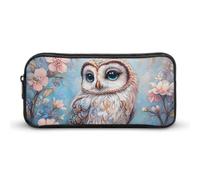 Magnificent Owl Simple Pencil Case Big Capacity Pouch Box Travel Makeup Bag
