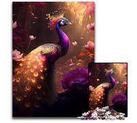 Magnificent Peacock JigsawPuzzle 1000 Pieces for Adults Wooden Puzzles Creative Family Game & Home Decor, for Teenagers 50x75CM/19.68x29.52inch