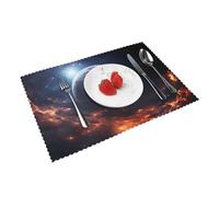 Magnificent Planet Patterned Placemats Set of 4 (12 * 18 inches) - High-Value Home Table mats