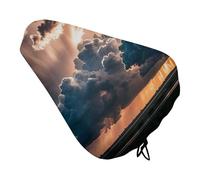 Magnificent Rainstorm Cloud Bike Seat Cover - Waterproof Bike Seat Cushion for Women & Men, Comfort, Soft Bicycle Saddle Covers Universal Fit Road/Mountain/Spin Bikes with Drawstring