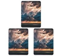 Magnificent Rainstorm Cloud Car Air Freshener, 3 Pcs Square Hanging Air Freshener Cards, Long Lasting Fragrance Scented Cards for Car, Home, Office Gray-style