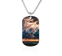 Magnificent Rainstorm Cloud Necklace Gift for Girlfriend Boyfriend, Long Chain Pendant Custom with Picture, Personalized Necklace Gift for Christmas Anniversary Family Birthday Valentine's Day