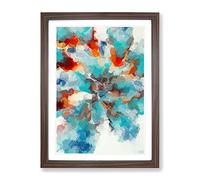 Magnificent Spark Abstract Framed Print for Living Room Bedroom Home Office Décor, Wall Art Picture Ready to Hang, Walnut A3 Frame (34 x 46 cm)