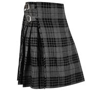 Magnificent Sport Grey Watch Tartan Kilt Men’s Scottish Kilt with Adjustable Leather Straps 5 Yard Traditional Highland Wear Kilt Skirt (UK, Numeric, 32, Regular, Regular, Grey Watch)