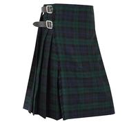 Magnificent Sport Men’s Scottish Black Watch Tartan Kilt 5 Yard Traditional Highland Wear with Adjustable Leather Straps Skirt (UK, Numeric, 42, Regular, Regular, Black Watch)