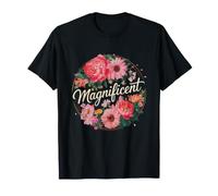 Magnificent Spring Flower Peony Daisy Wreath T-Shirt