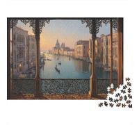Magnificent Sunset View of The Grand Canal in Venice 1000pcs (75x50cm) Erwachsenenpuzzle - Erwachsenenpuzzle DIY-Puzzlespielzeug