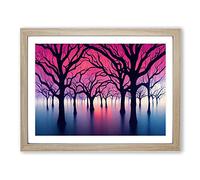 Magnificent Trees Framed Wall Art Print A2 Oak