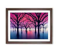 Magnificent Trees Framed Wall Art Print A2 Walnut