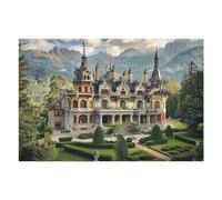 Magnificent Victorian-style Mansion 1000 Pc Classic Jigsaw Puzzle Puzzle for Adults Hard Challenging Hobby Home Decor Poster Eco Friendly Material 1000 PCS