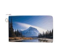 Magnificent View in Banff Coin Purses with Zipper, Personalized Zero Wallet for Shopping, Small Makeup Pouches Bag for Travel, Card Organizer Case, Portable Canvas Change Purses