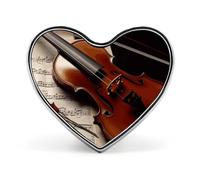 Magnificent View in Banff Lapel Pin Heart Brooches And Pins - Metal Badge for Shirts, Jackets, Hats | Durable Fashion Accessory & Gift for Men, Women, Events, Violin Sheet Music, Love form